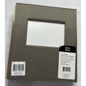 Target Photo Album, Holds 200 - 4x6 Or 3.5x5 Photos Champagne New Picture Window